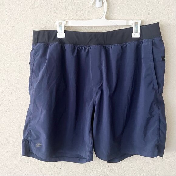 Fabletics Shorts Mens Blue Stretch Running 7” The Franchise Performance Size XL - Picture 1 of 5